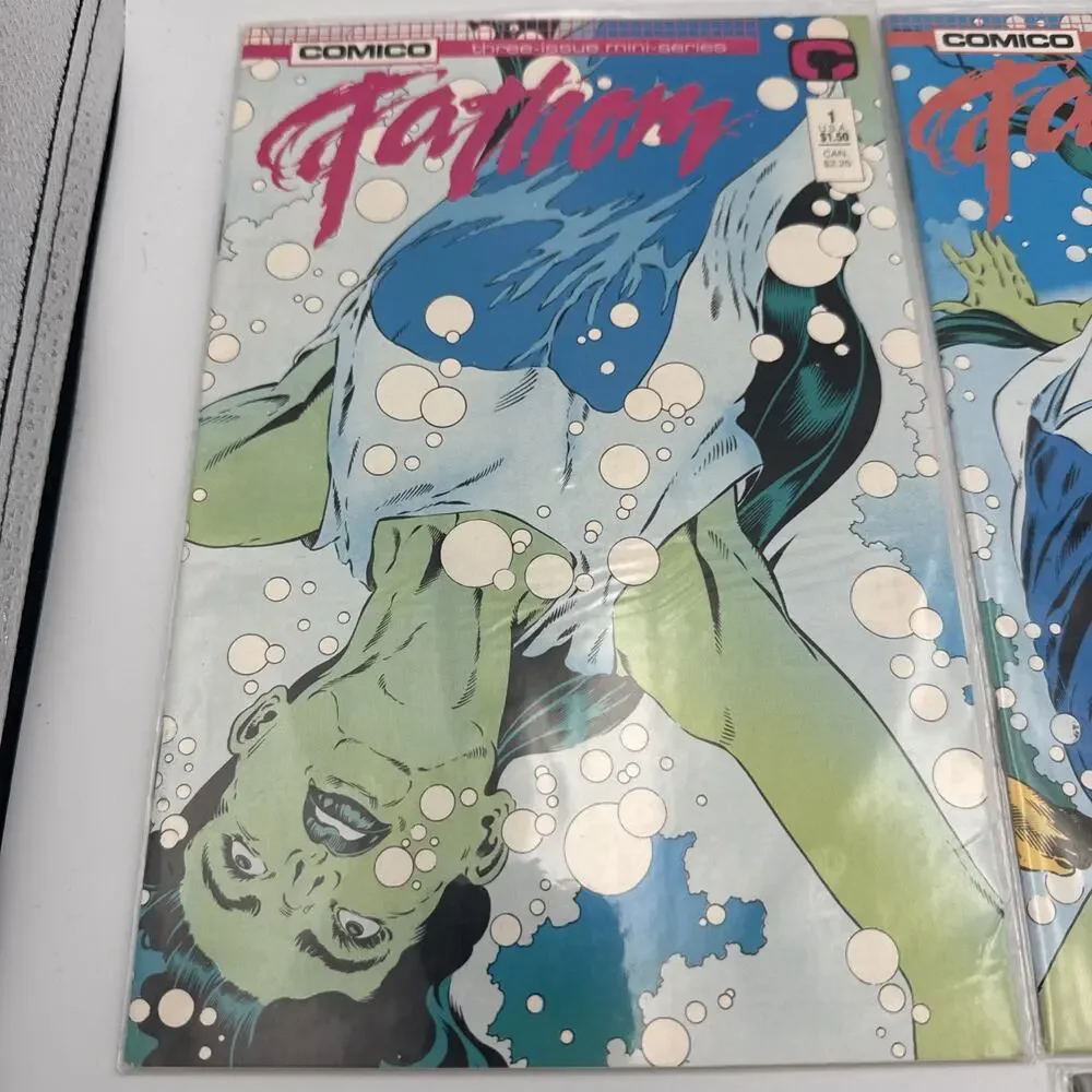 Fathom (1987 series) #1-3 Complete Set Avg. FN Condition 1st Prints (Comico)